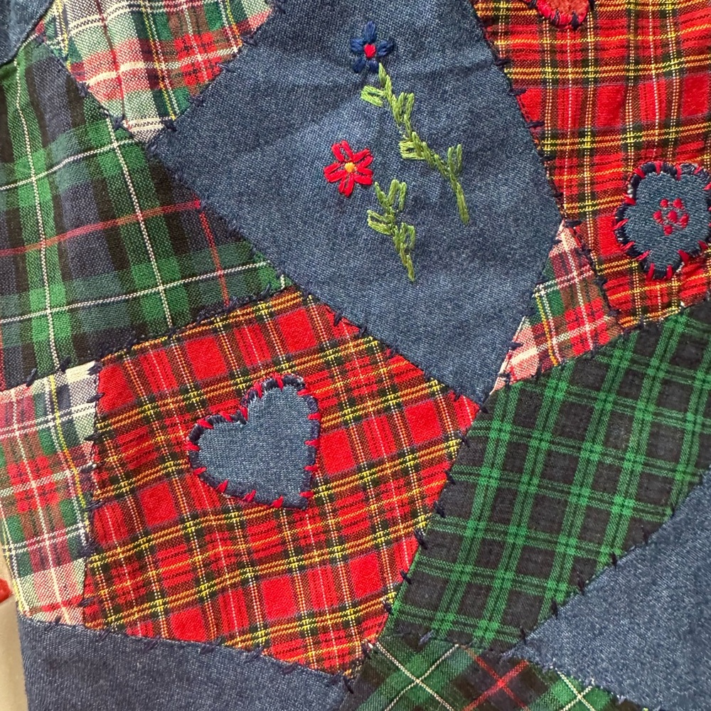 Vintage Embroidered Patchwork Vest - image 3